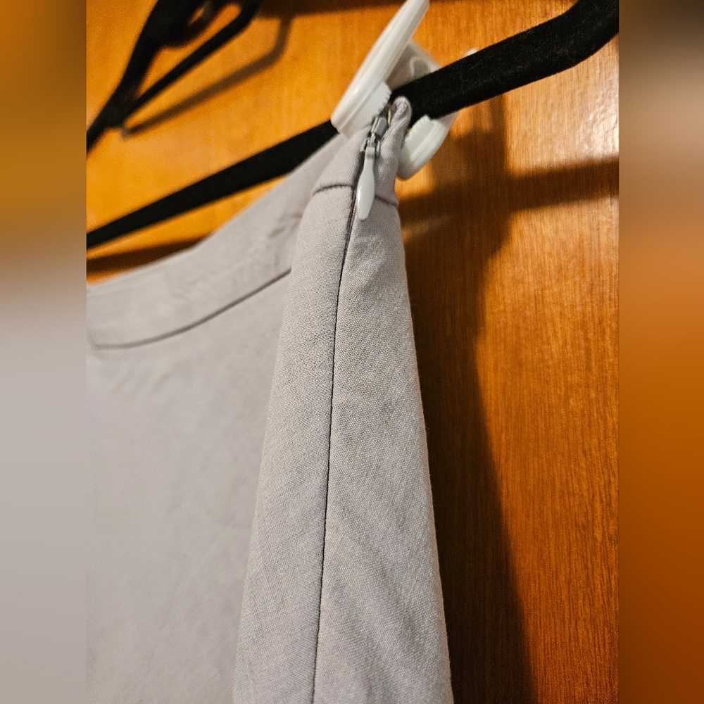 Theory Gray A-Line Swing Midi Skirt - Size 00 - Picture 4 of 11